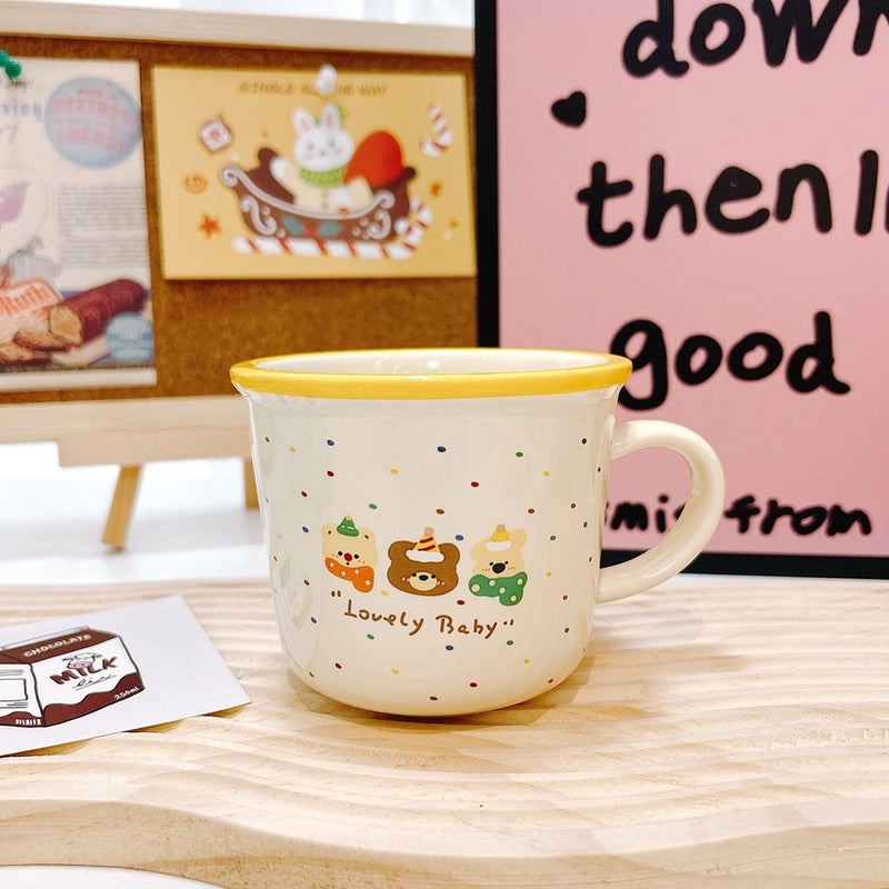 Cartoon Ceramic Water Bottle for Casual Vacation Use 1 Piece|Home & Kitchen Accessories