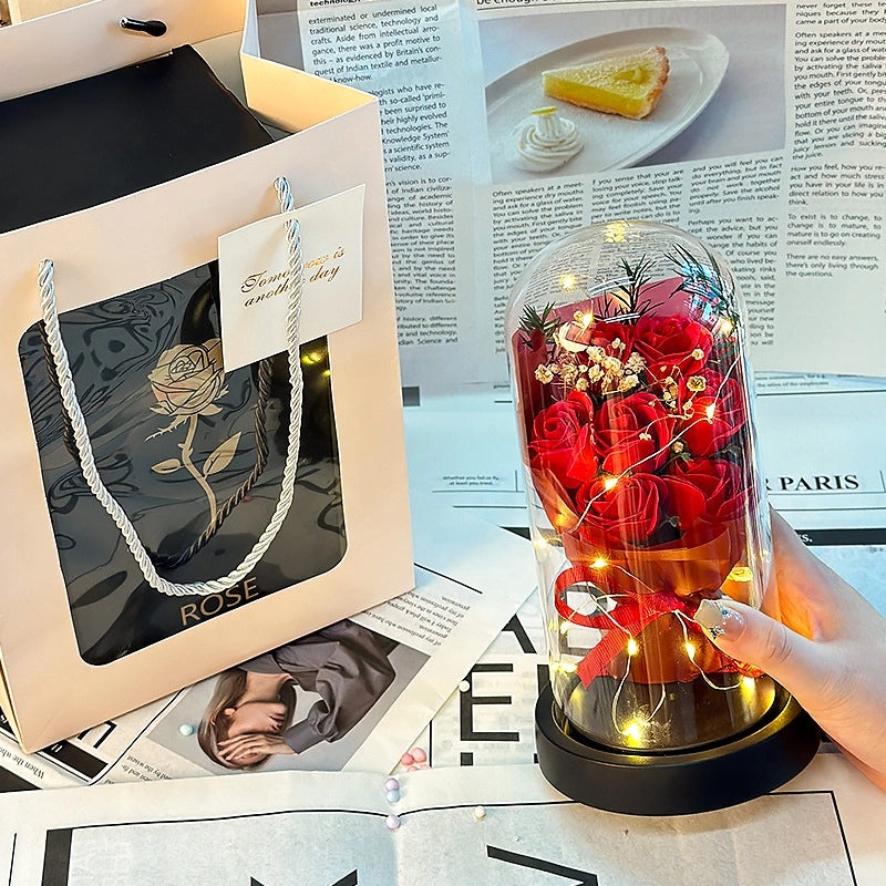 Romantic Flower Soap Gift for Teachers' Day | Artificial Flower Decorations | Casual Elegant Floral Present | Home & Living Decor | Gifts