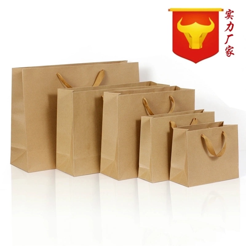 Customized Kraft Paper Shopping Bag with Printed Logo | Custom Gift & Clothing Handbags