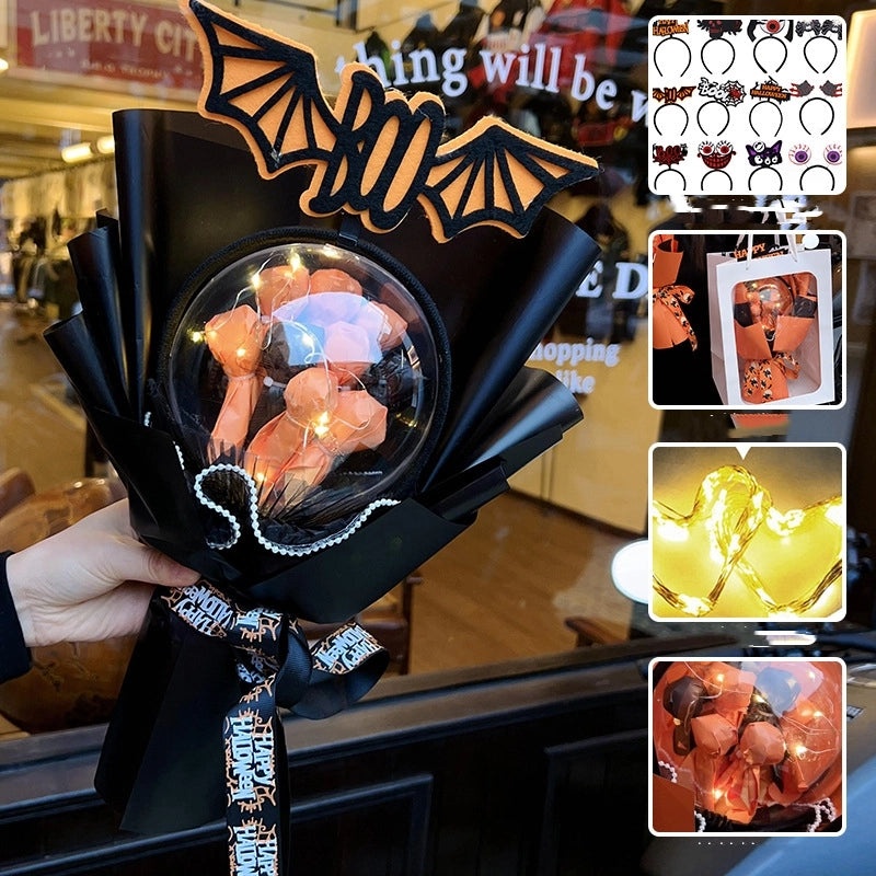 Halloween Pumpkin Plastic Flowers Nordic Modern Cute Artificial Floral Decor|Home Decor & Seasonal Decorations