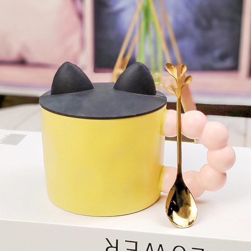 Stylish Solid Color Ceramic Mug - Single Piece | Home & Kitchen Drinkware