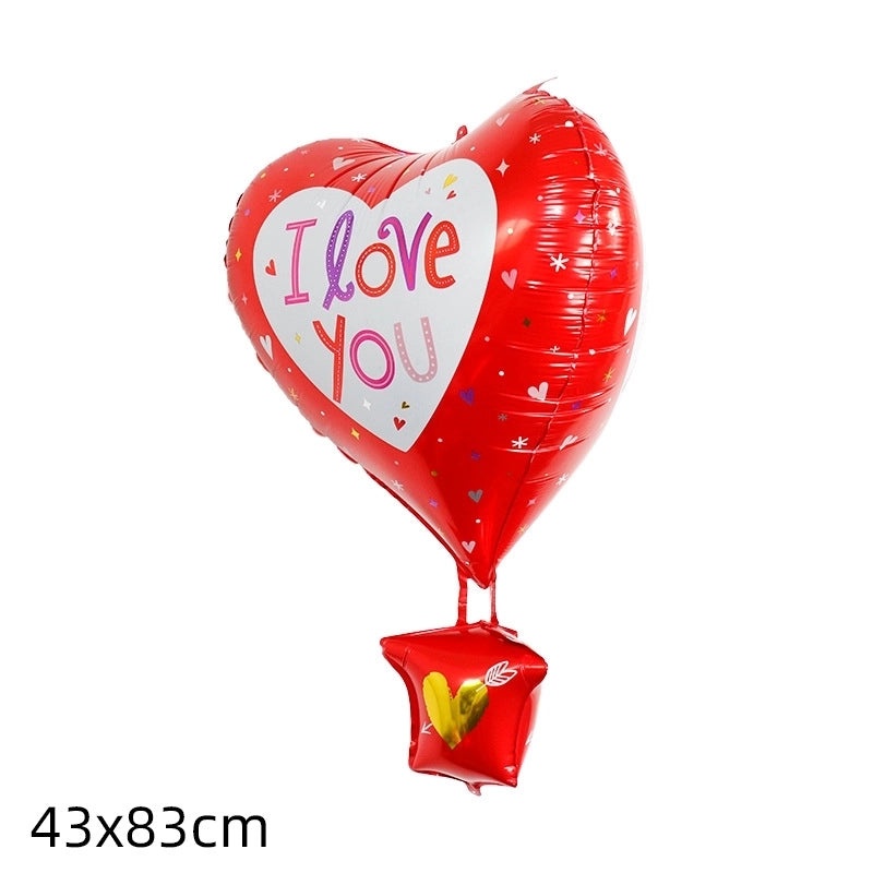 Heart-Shaped Aluminum Foil Balloons for Valentine's Day Party Decor | Party Supplies