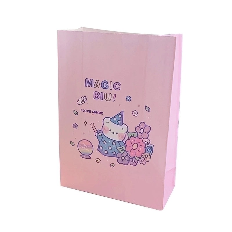 Cute Bear Cartoon Plaid Paper Gift Bag Creative Packaging Bag|Gift Bags & Packaging