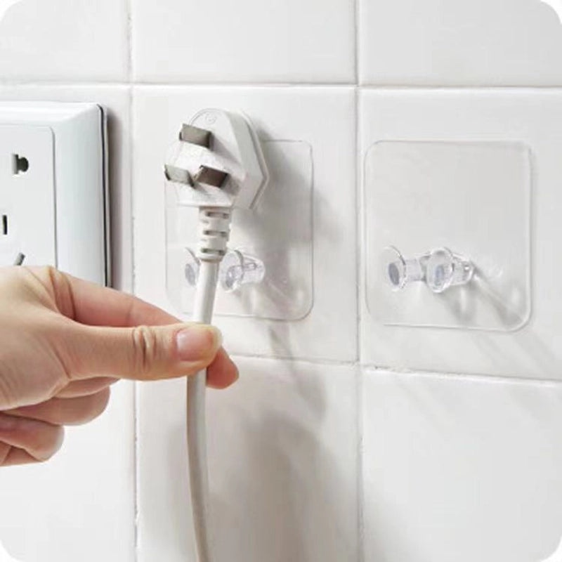 Strong Adhesive Multifunctional Plug Hook for Power Cord Storage | Home Organization Accessories
