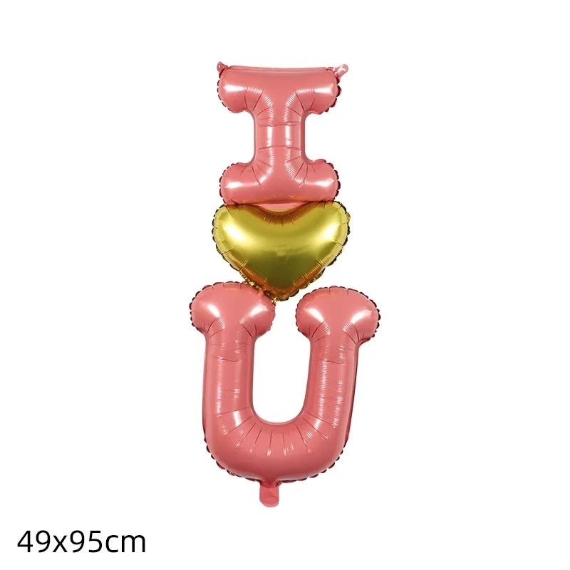 Heart-Shaped Aluminum Foil Balloons for Valentine's Day Party Decor | Party Supplies