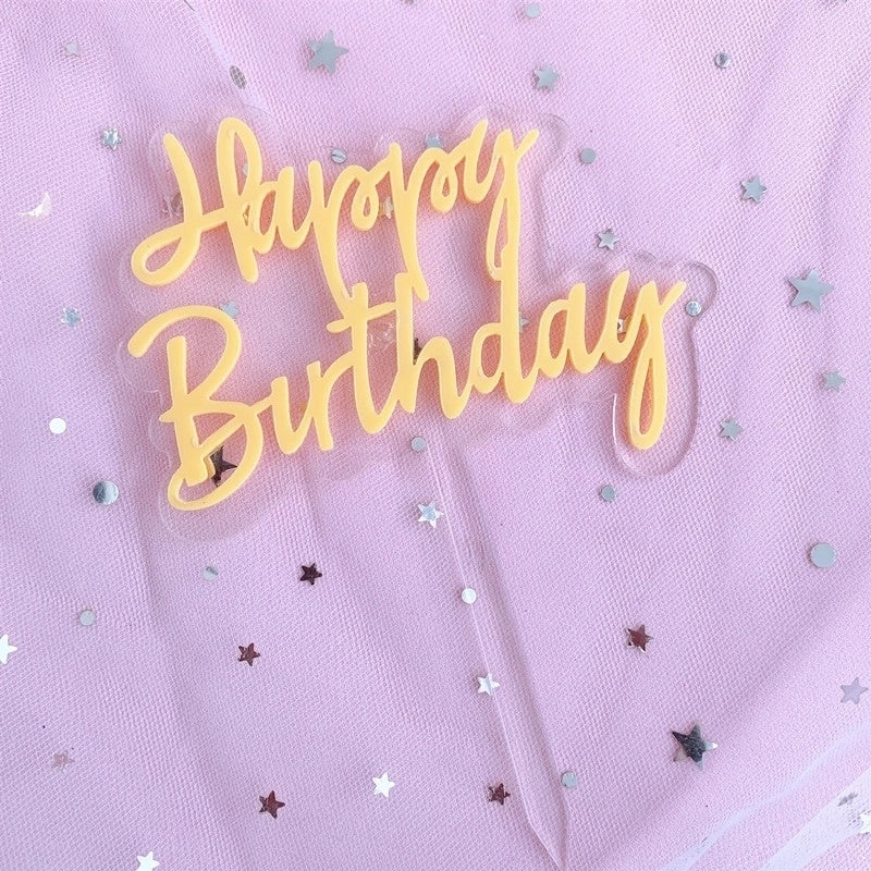 10 Pieces Acrylic Letter Birthday Cake Toppers | Cake Decorating Supplies