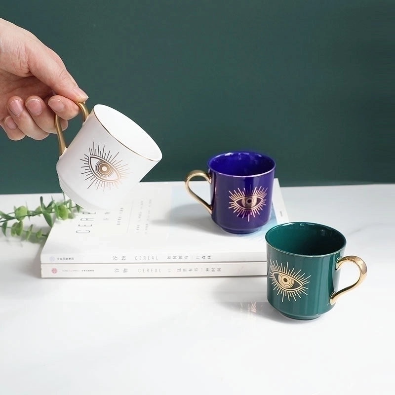 Chinoiserie Tie Dye Ceramic Mug for Vacation Use 1 Piece|Home & Kitchen > Drinkware > Mugs