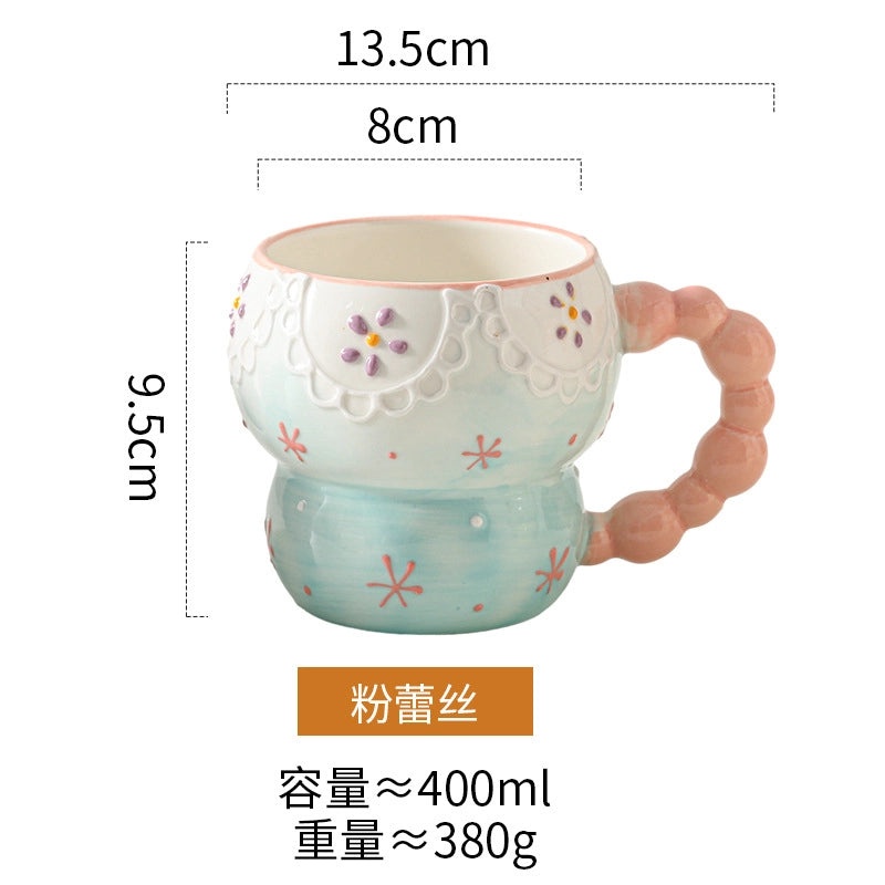 Charming Floral Ceramic Coffee Mug Single Piece|Home & Kitchen Mugs
