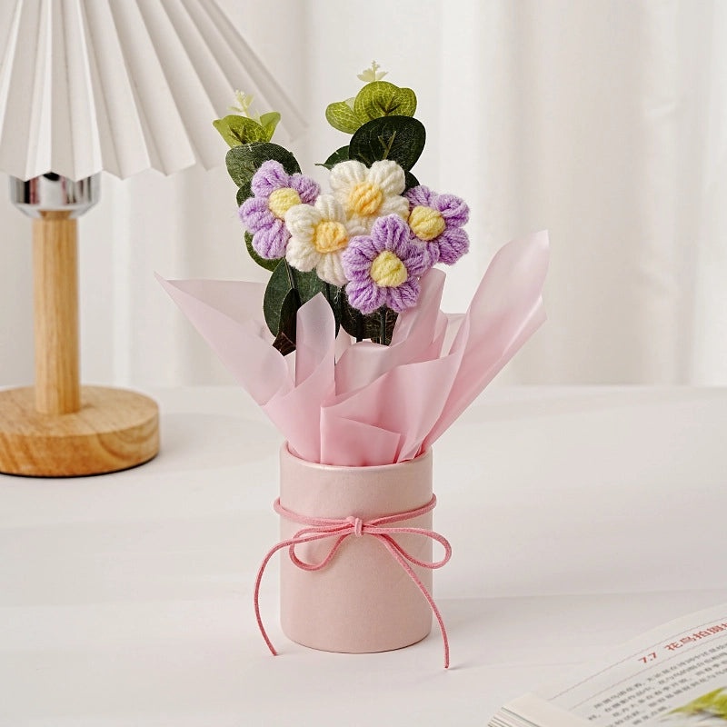 Romantic Floral Yarn Artificial Flowers for Elegant Ladies | Home Decor & Artificial Flowers
