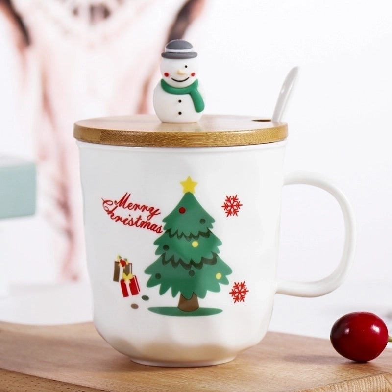 Festive Christmas Cartoon Ceramic Mug Set | Home & Kitchen Mugs