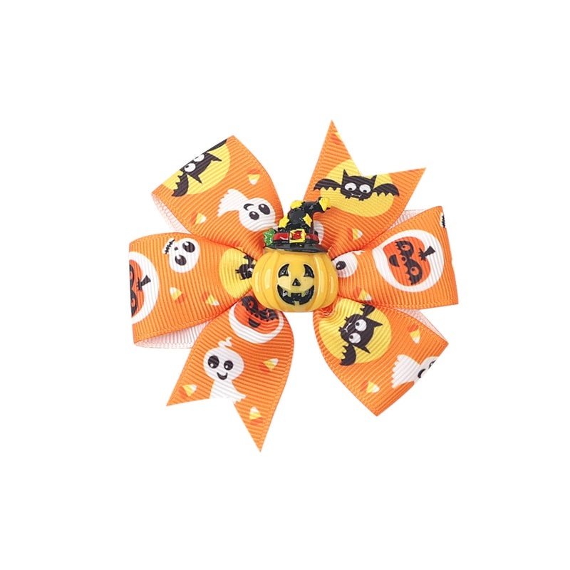 Funny Halloween Pattern Ribbed Ribbon Hairpin for Party|Hair Accessories