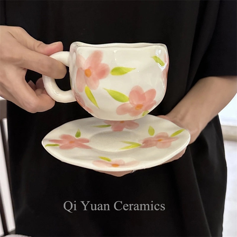 Retro Floral Ceramic Water Bottle Set | Home & Kitchen Accessories