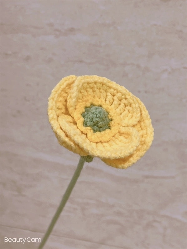 Handmade Pastoral Flower Yarn Artificial Blooms|Home Decor & Artificial Flowers