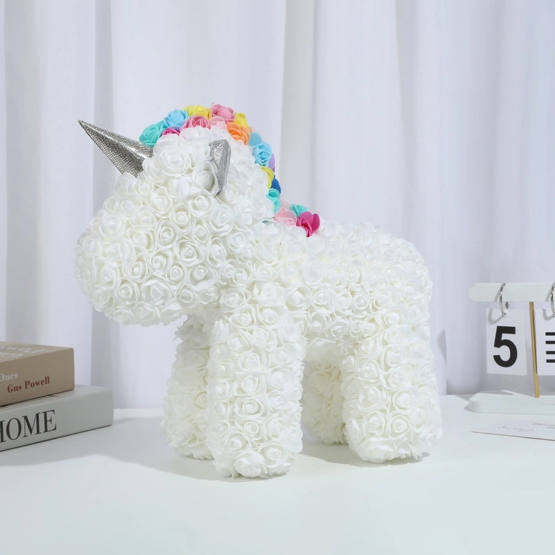 Elegant Lady Animal Preserved Fresh Flower Ornaments for Valentine's Day | Women's Accessories