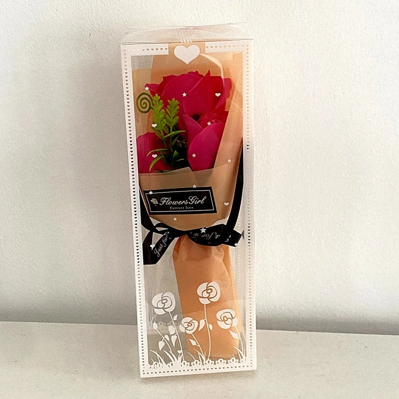 Romantic Carnation Rose Soap Flower Artificial Floral Arrangement|Home Decor Artificial Flowers