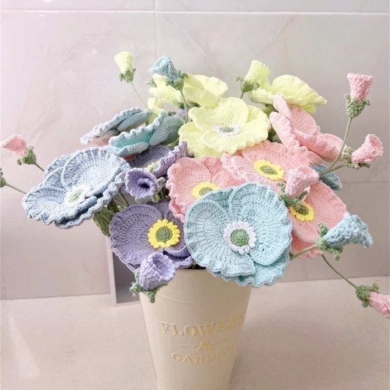 Handmade Pastoral Flower Yarn Artificial Blooms|Home Decor & Artificial Flowers