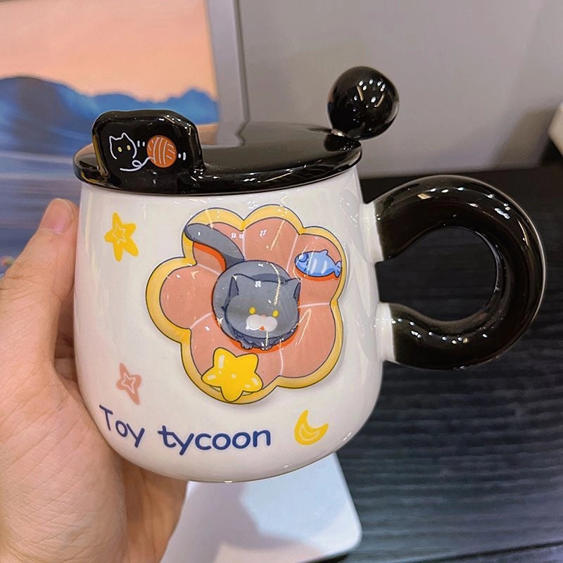 Adorable Ceramic Animal Letter Water Bottle 1 Piece|Home & Kitchen Accessories