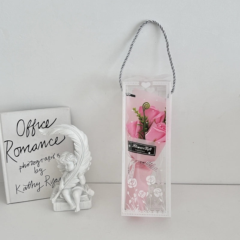 Romantic Carnation Rose Soap Flower Artificial Floral Arrangement|Home Decor Artificial Flowers