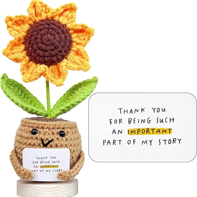 Adorable Sunflower Yarn Decorative Faux Flowers for Home Decor|Artificial Flowers