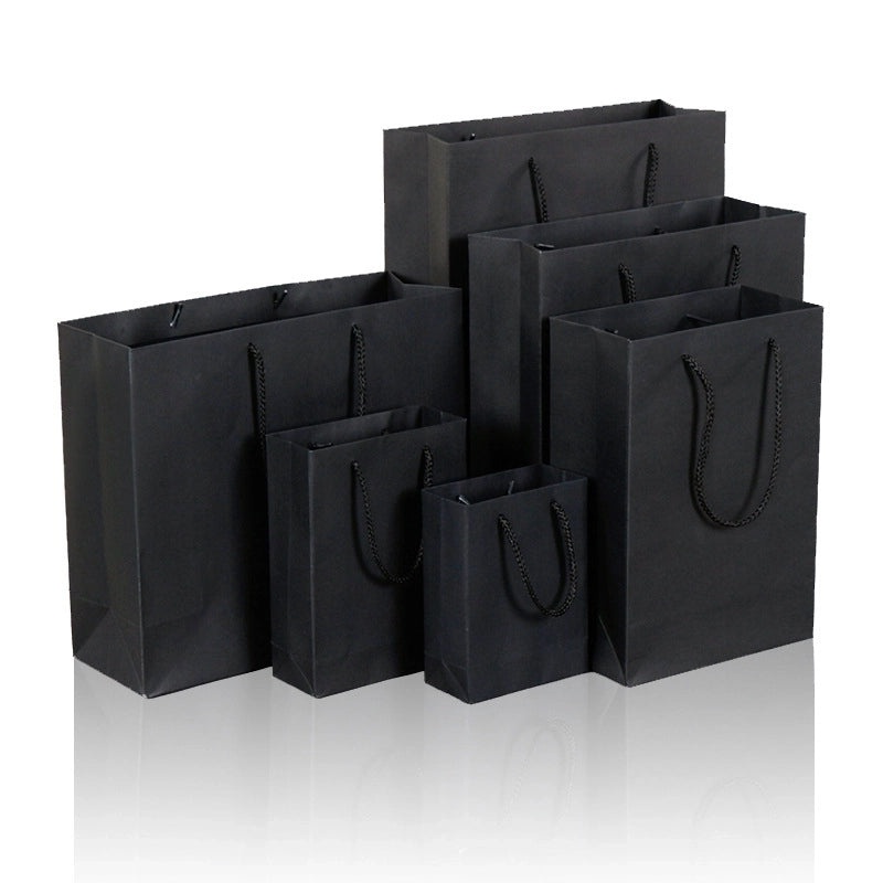 10 Black Paper Gift Bags with Handles|Gift Bags & Wrapping Supplies