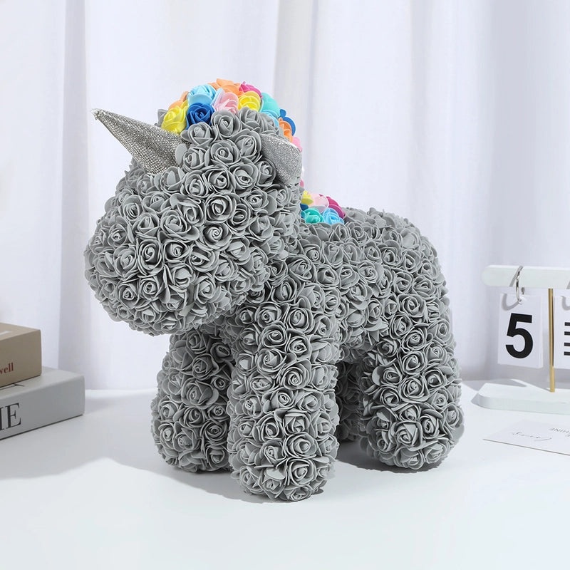 Elegant Lady Animal Preserved Fresh Flower Ornaments for Valentine's Day | Women's Accessories