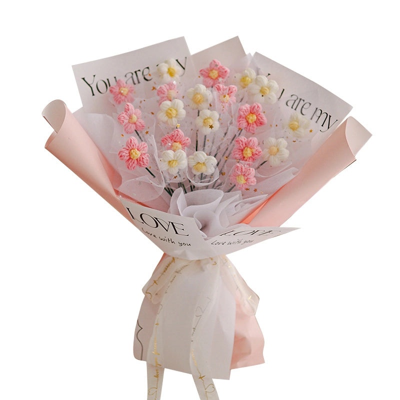 Charming Handmade Flower Yarn Artificial Blooms for Home Decor|Artificial Flowers