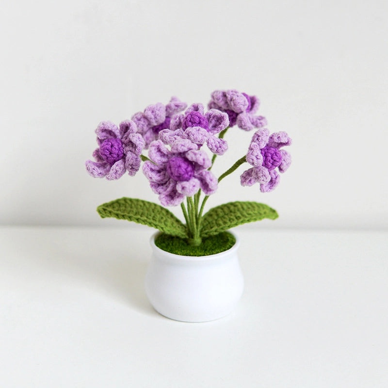 Hand-Woven Sunflower Artificial Flower Pot Linglan Preserved Flower Office Home Elegant Decoration|Home Decor