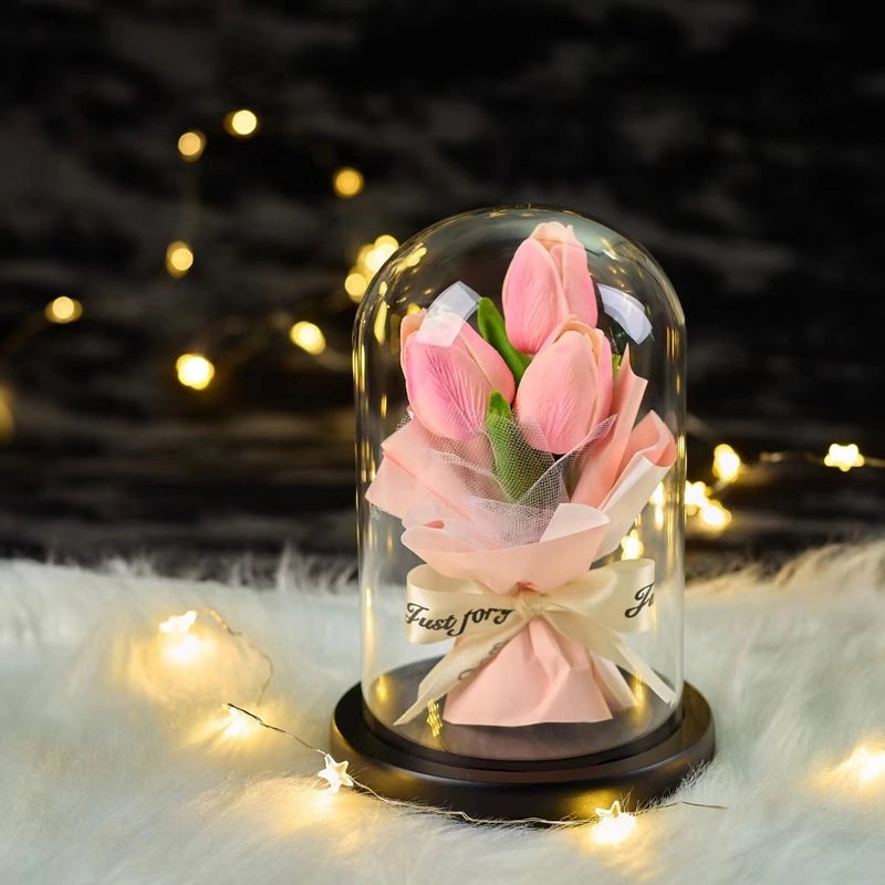 Pastoral Glass Artificial Flowers for Christmas and Valentine’s Day Decoration|Home Decor & Artificial Flowers