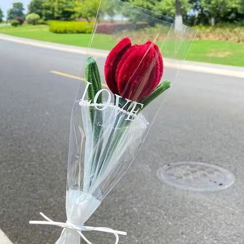 Elegant Minimalist Plush Floral Arrangement for Home Decor|Home & Living Flowers and Plants