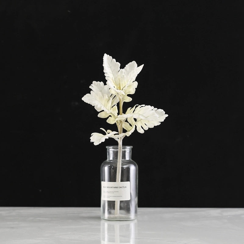 European-style Faux Chrysanthemum Silver Leaf Bouquet for Wedding Home Decor Green Plant Wall Arrangement|Home Decor Accessories