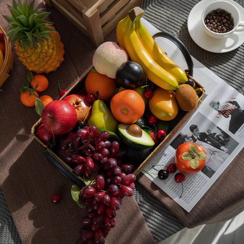 Realistic Fake Fruit Set Apple Grape Banana for Home Decor Exhibition Hotel Display Teaching Photography Props|Home Decor