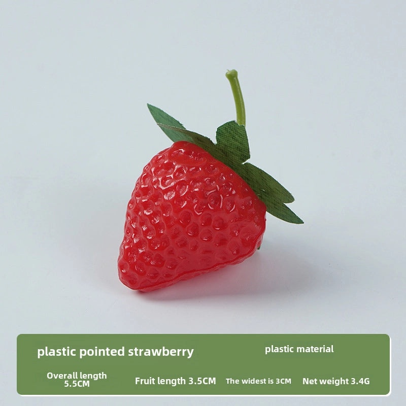 Realistic Plastic Strawberry Decoration | Artificial Fruit Props for Window Display and Photography | Home Decor Accessories | Fake Fruit Models 