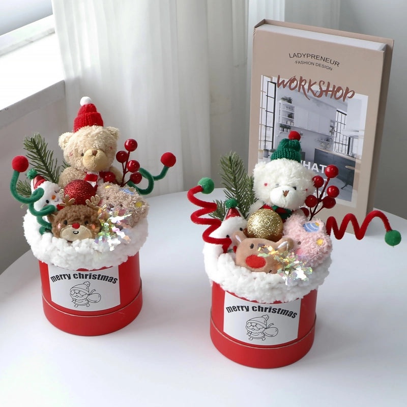 Christmas Bear Flower Arrangement|Home Decor