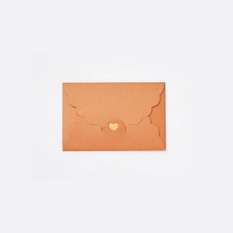 Mini Pearl Kraft Paper Love Envelope with Gilded Edges for Small Gifts|Jewelry Packaging & Gift Envelopes