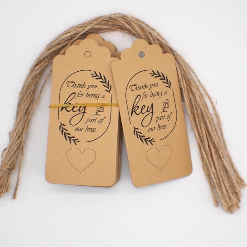 300 Pieces Thank You Tags for Full Moon Wine Party Kraft Paper Love Invitation Labels|Party Supplies & Invitations