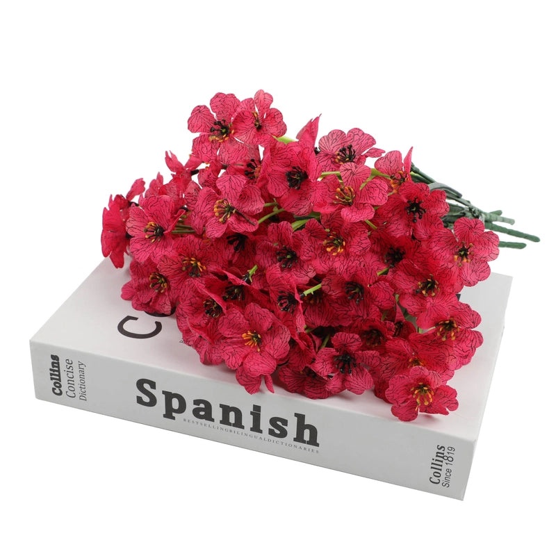 Artificial Plastic Water Grass Cloth Flower Five-Petal Violet for Outdoor Home Wedding Photography Decoration|Home Decor