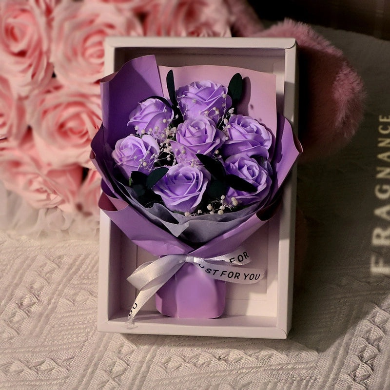 Romantic Valentine’s Day Rose Soap Flower Gift Set|Artificial Flowers