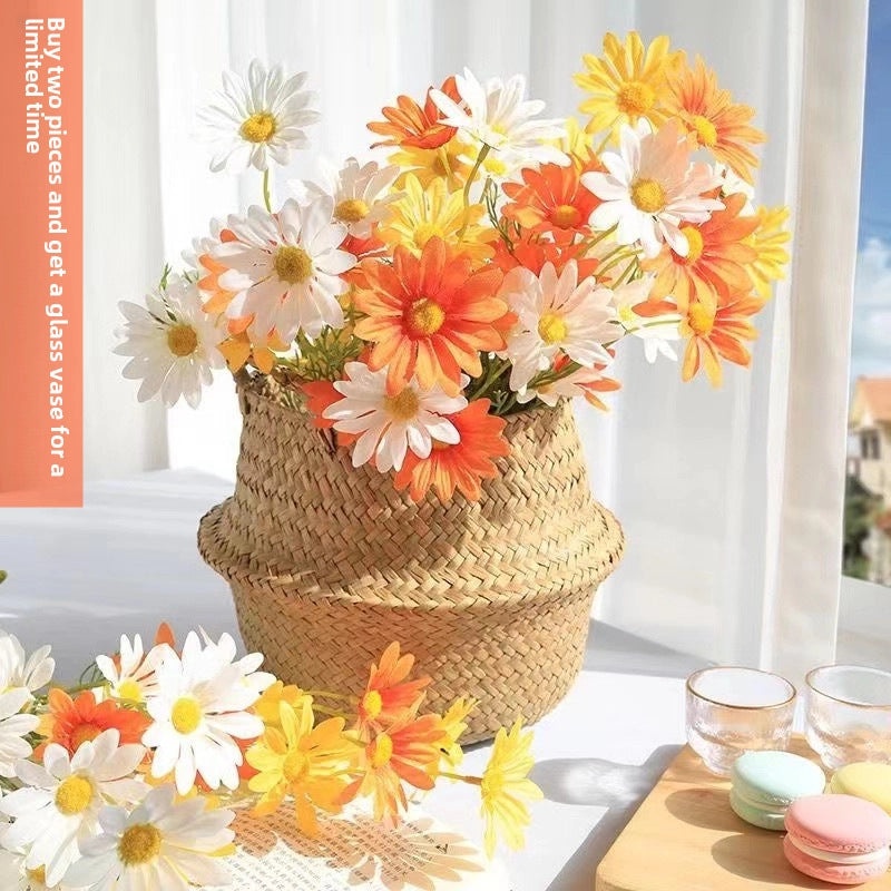 Chamomile Daisy Artificial Flowers Bouquet for Living Room and Dining Table Decor, Photo Props|Home Decor Artificial Flowers