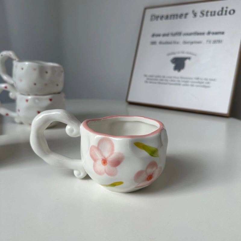 Charming Floral Ceramic Coffee Mug Single Piece|Home & Kitchen Mugs