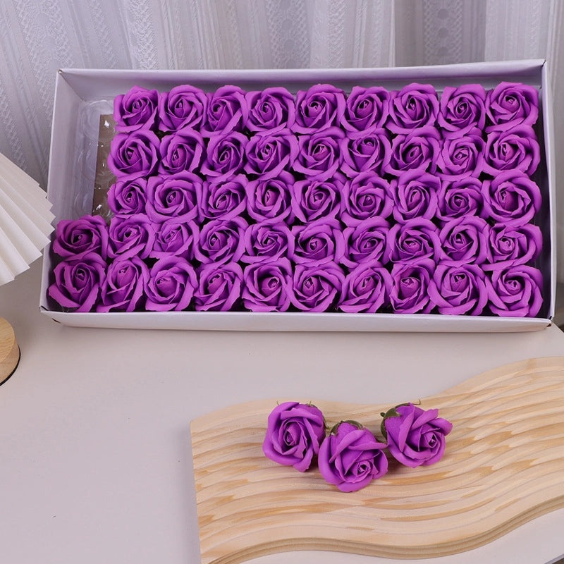 50 Pcs Valentine’s Day Rose Soap Flowers Romantic Classic Artificial Floral Decor|Home Decor Gifts