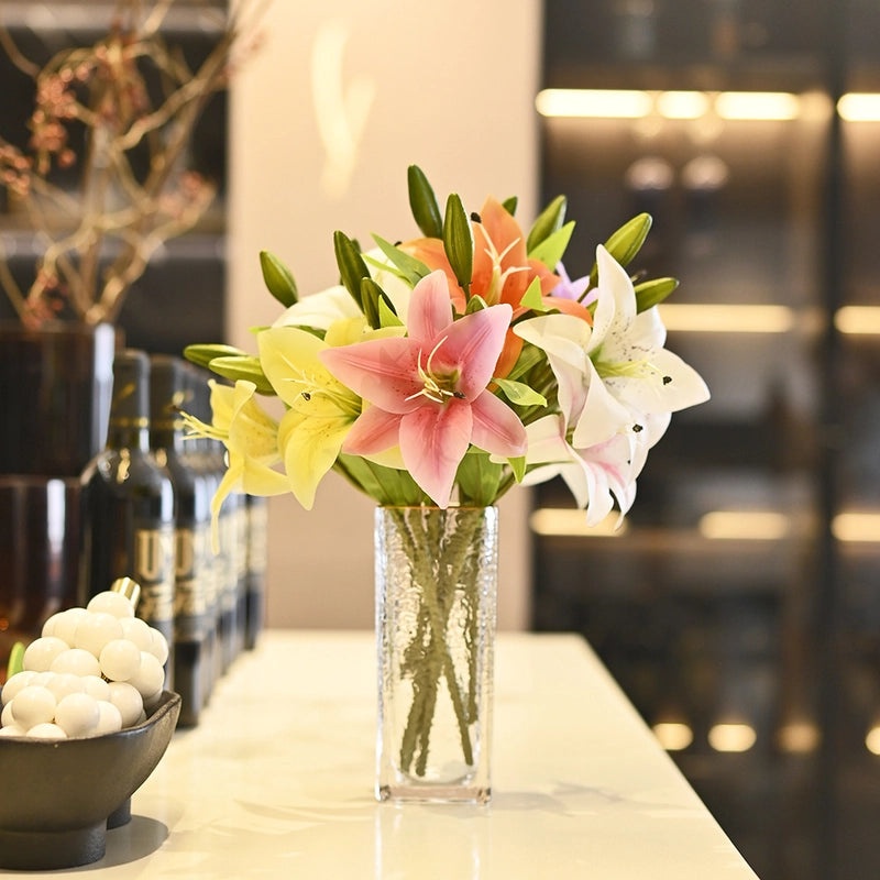 Elegant Romantic Floral Pixel Pattern Cloth Fake Flowers|Home Decor Artificial Flowers