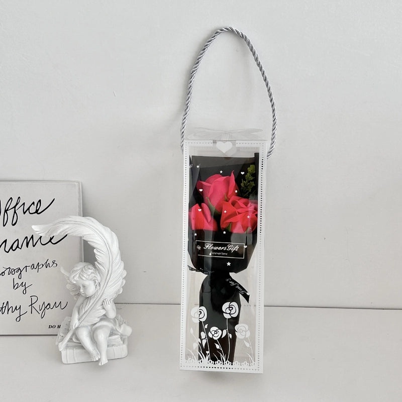 Romantic Carnation Rose Soap Flower Artificial Floral Arrangement|Home Decor Artificial Flowers