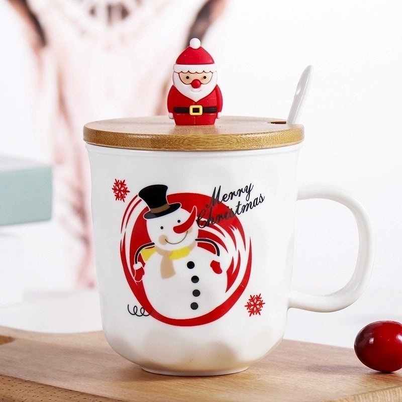 Festive Christmas Cartoon Ceramic Mug Set | Home & Kitchen Mugs