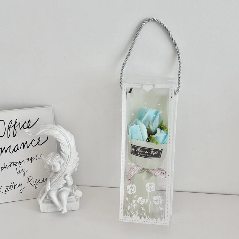 Romantic Carnation Rose Soap Flower Artificial Floral Arrangement|Home Decor Artificial Flowers