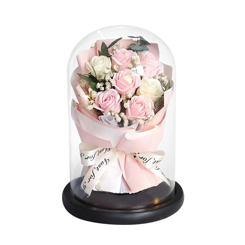 Pastoral Glass Artificial Flowers for Christmas and Valentine’s Day Decoration|Home Decor & Artificial Flowers
