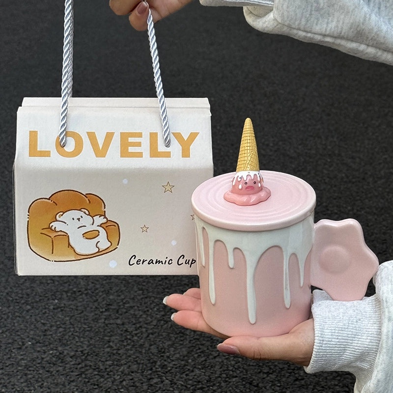 Adorable Cartoon Ceramic Coffee Mug 1 Piece|Home & Kitchen Mugs