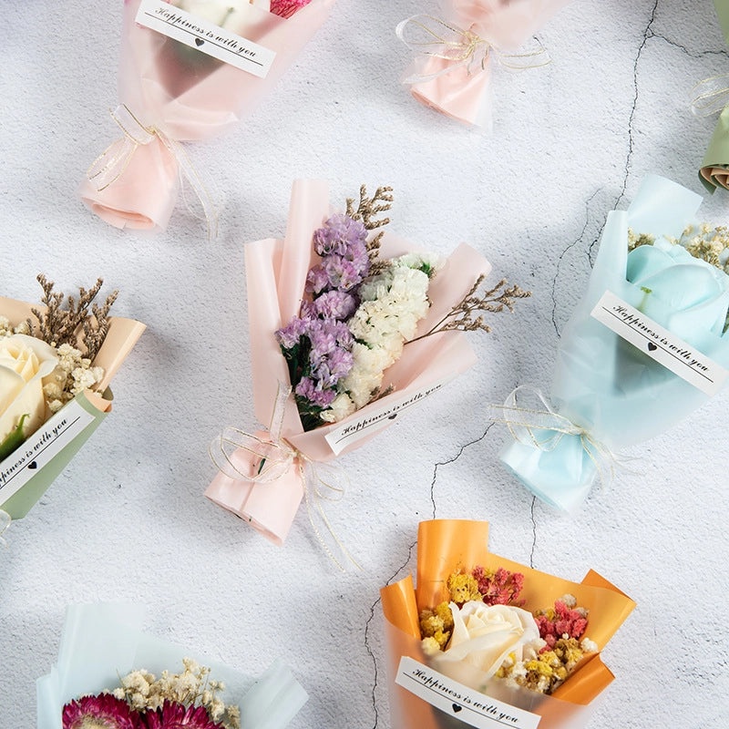 Elegant Minimalist Dried Flower Bouquet for Valentine's Day | Home Decor Artificial Flowers