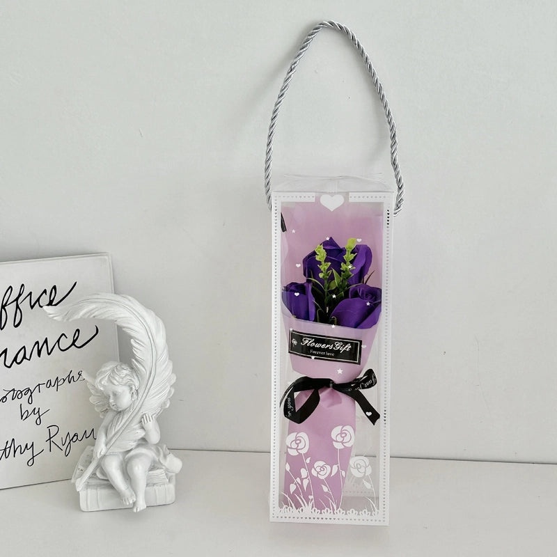 Romantic Carnation Rose Soap Flower Artificial Floral Arrangement|Home Decor Artificial Flowers