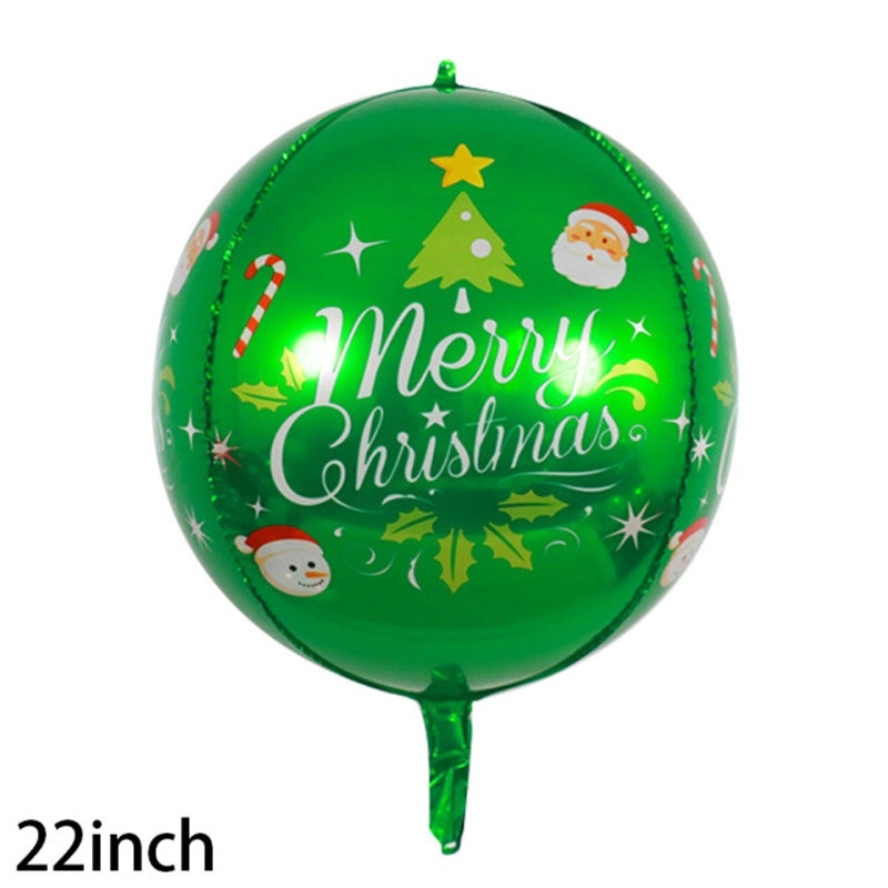 Christmas Party Balloons Set Snowman Santa Claus Gift Box Aluminum Foil Decorations|Holiday Party Supplies