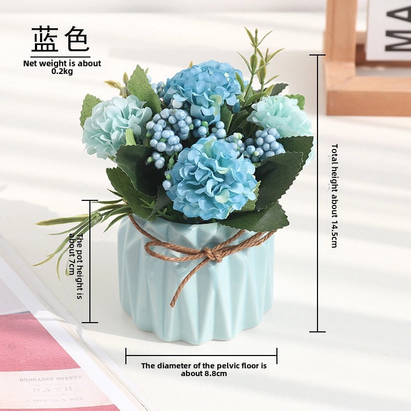 Artificial Hydrangea Bouquet Green Floral Arrangement for Living Room Desktop Decoration|Home Decor Artificial Flowers